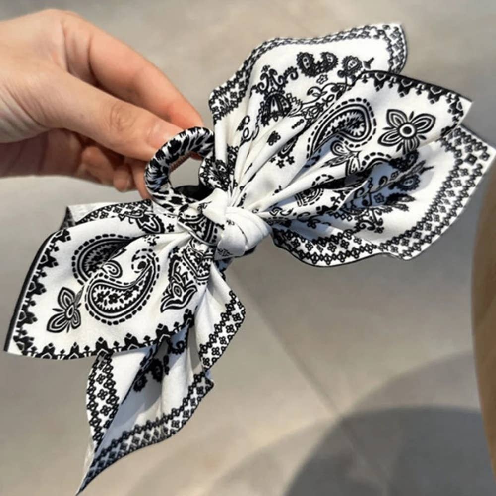 Double Sided Cashew Fower Heart-shaped Bow Hair Clip