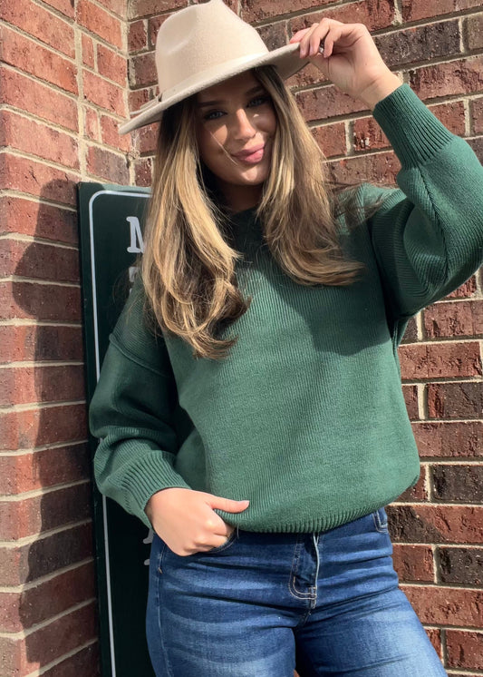 Basic green sweater